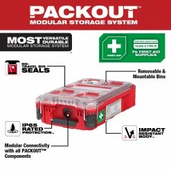 Milwaukee 48-73-8435 PACKOUT Class A Type III Durable First Aid Kit - 76 PC Tools & Equipment 16 Milwaukee 48-73-8435 PACKOUT Class A Type III Durable First Aid Kit - 76 PC Tools & Equipment