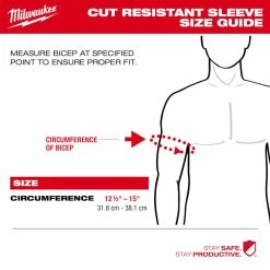 Milwaukee 48-73-9031B 18" Cut Level 3 Protective Sleeves - 12 PK Tools & Equipment 14 Milwaukee 48-73-9031B 18