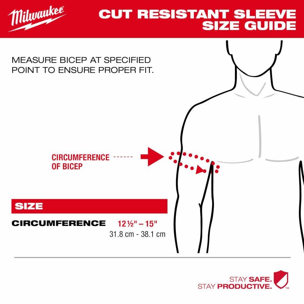 Milwaukee 48-73-9031B 18" Cut Level 3 Protective Sleeves - 12 PK Tools & Equipment 5 Milwaukee 48-73-9031B 18" Cut Level 3 Protective Sleeves - 12 PK Tools & Equipment