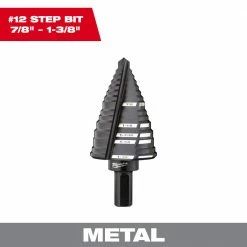 Tools & Equipment Milwaukee 48-89-9212 #12 JAM FREE Step Drill Bit 7/8