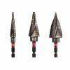 Power Tools Milwaukee 48-89-9257 Titanium SHOCKWAVE Impact Duty Step Bit Kit 3 Piece