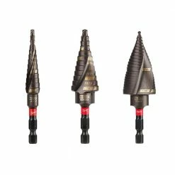 Power Tools Milwaukee 48-89-9257 Titanium SHOCKWAVE Impact Duty Step Bit Kit 3 Piece