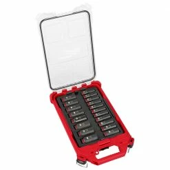 Tools & Equipment Milwaukee 49-66-6801 SHOCKWAVE 3/8” Impact Duty Socket MM PACKOUT Set - 19 PC