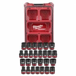 Milwaukee 49-66-6804 SHOCKWAVE 1/2” Impact Duty Socket MM PACKOUT Set - 27 PC Tools & Equipment