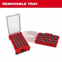 Milwaukee 49-66-6804 SHOCKWAVE 1/2” Impact Duty Socket MM PACKOUT Set - 27 PC Tools & Equipment