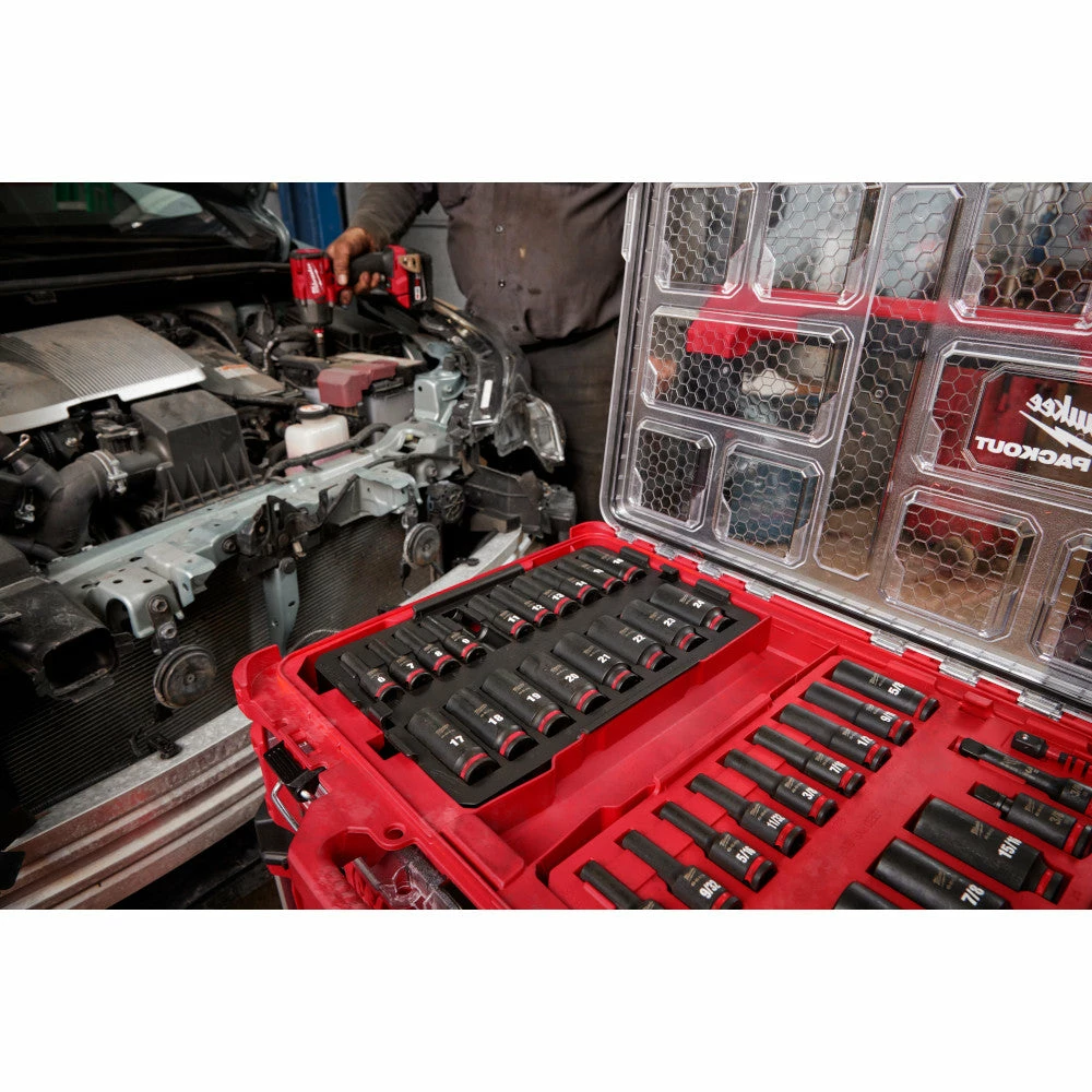 Tools & Equipment Milwaukee 49-66-6805 SHOCKWAVE 3/8” Impact Duty Socket PACKOUT Set - 36 PC 7 Tools & Equipment Milwaukee 49-66-6805 SHOCKWAVE 3/8” Impact Duty Socket PACKOUT Set - 36 PC