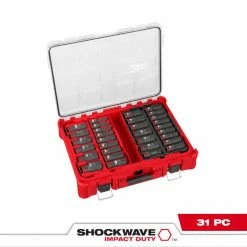Milwaukee 49-66-6806 SHOCKWAVE 1/2” Impact Duty Socket PACKOUT Set - 31 PC Tools & Equipment