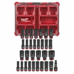 Milwaukee 49-66-6806 SHOCKWAVE 1/2” Impact Duty Socket PACKOUT Set - 31 PC Tools & Equipment