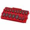 Milwaukee 49-66-6815 SHOCKWAVE 3/8” Impact Duty Socket SAE TRAY Set - 17 PC