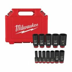 Milwaukee 49-66-7006 SHOCKWAVE 3/8" Drive SAE 6 Point Socket Set - 12PC Tools & Equipment