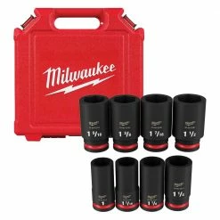 Milwaukee 49-66-7018 SHOCKWAVE Impact Duty 3/4" SAE 6 Point Socket Set - 8PC