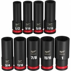 Milwaukee 49-66-7022 SHOCKWAVE 1/2" Drive SAE 6 Point Socket Set - 9PC Tools & Equipment 10 Milwaukee 49-66-7022 SHOCKWAVE 1/2