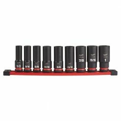 Milwaukee 49-66-7022 SHOCKWAVE 1/2" Drive SAE 6 Point Socket Set - 9PC Tools & Equipment 11 Milwaukee 49-66-7022 SHOCKWAVE 1/2