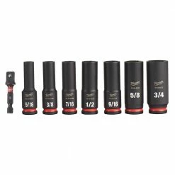Milwaukee 49-66-7024 SHOCKWAVE 3/8" Drive SAE 6 Point Impact Socket Set - 8PC Tools & Equipment 15 Milwaukee 49-66-7024 SHOCKWAVE 3/8