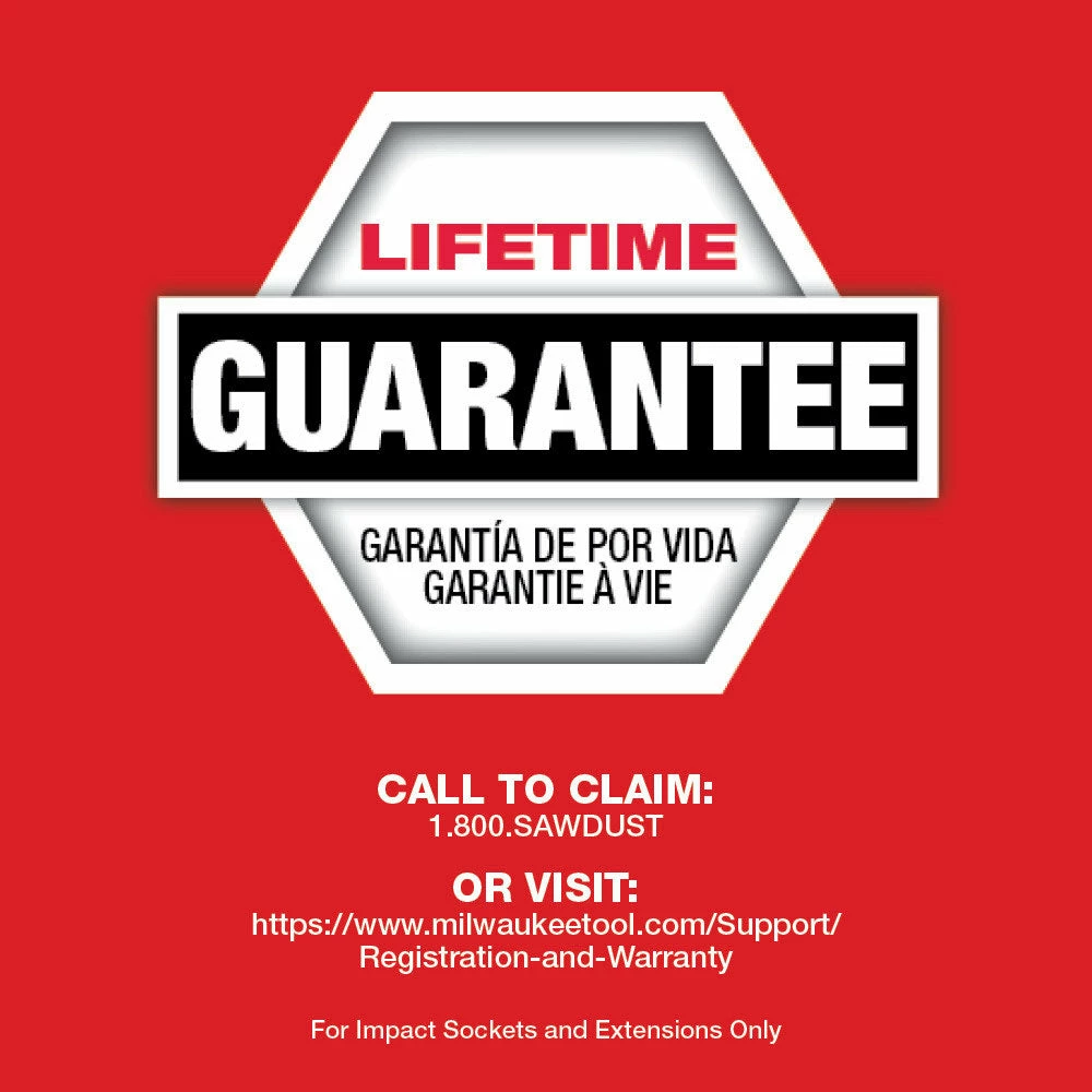 Milwaukee 49-66-7024 SHOCKWAVE 3/8" Drive SAE 6 Point Impact Socket Set - 8PC Tools & Equipment 10 Milwaukee 49-66-7024 SHOCKWAVE 3/8" Drive SAE 6 Point Impact Socket Set - 8PC Tools & Equipment