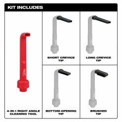 Tools & Equipment Milwaukee 49-90-2026 AIR-TIP 4-in-1 Right Angle Cleaning Tool Attachment