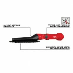 Tools & Equipment Milwaukee 49-90-KIT1 AIR-TIP Nozzle/Rotating Brush/Pivoting Brush Attachment Kit