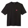 Tools & Equipment Milwaukee 601B-L Heavy Duty Pocket T-Shirt Short Sleeve Black - Large