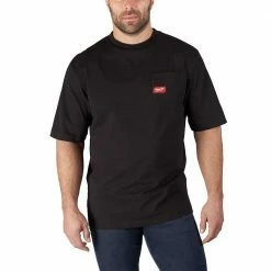 Tools & Equipment Milwaukee 601B-XL Heavy Duty Pocket T-Shirt Short Sleeve Black - XL