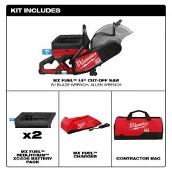 Milwaukee MXF314-2XC MX FUEL 14" Cordless Cut-Off Saw Kit W/ 2 Batteries Tools & Equipment