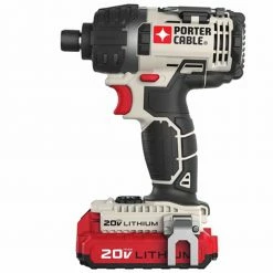 Tools & Equipment Porter-Cable PCCK640LB 20-Volt 1/4-Inch Hex Lithium Ion Impact Driver Kit