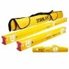 Stabila 48415 Heavy Duty Aluminum Rectangle R-Beam 3 Level Set