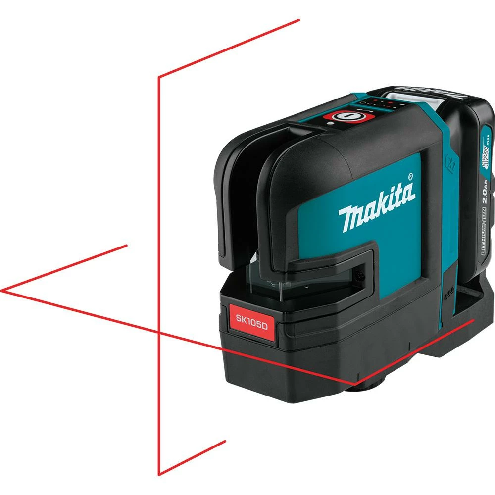 Makita SK105DNAX 12V 2.0Ah Max CXT Cordless Self-Leveling Red Beam Laser Kit 4 Makita SK105DNAX 12V 2.0Ah Max CXT Cordless Self-Leveling Red Beam Laser Kit