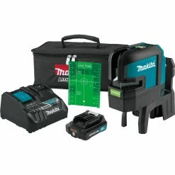 Makita SK106GDNAX 12 Volt CXT Cordless Self-Leveling 4 Point Green Laser Kit Tools & Equipment