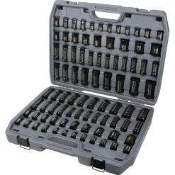 Ingersoll-Rand Tools & Equipment Ingersoll Rand SK34C86N 86 Piece 3/8", 1/2" Drive 6 Point Both Impact Socket Set