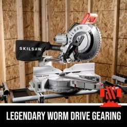 SKILSAW SPT88-02 12” Corded Worm Drive Dual Bevel Sliding Miter Saw Tools & Equipment