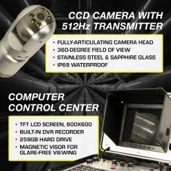 Video Snake 3288PT-1 393' Pipe 360 Degree Inspection Camera W/ Joystick