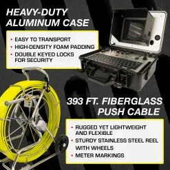 Video Snake 3288PT-1 393' Pipe 360 Degree Inspection Camera W/ Joystick