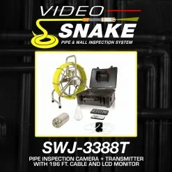 Tools & Equipment Video Snake 3388T 196' Self Leveling Pipe Inspection Camera W/ Transmitter