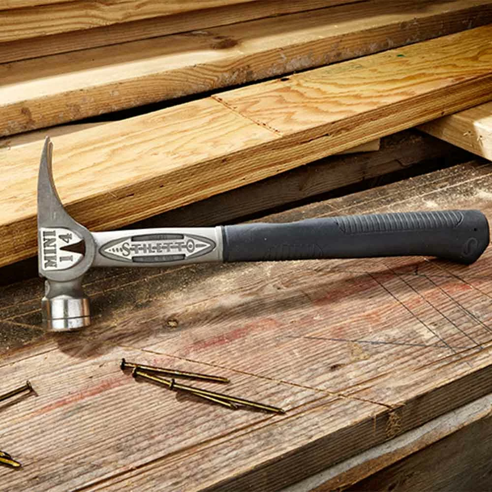 Tools & Equipment Stiletto TBM14RSS 16-Inch 14-Oz TiBone Mini Smooth/Straight Face Framing Hammer 7 Tools & Equipment Stiletto TBM14RSS 16-Inch 14-Oz TiBone Mini Smooth/Straight Face Framing Hammer