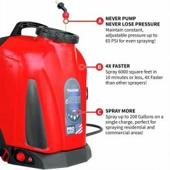 Outdoor Sprayers Tomahawk Power ETPS18 4.75 Gallon Battery Powered Backpack Pest Control Sprayer