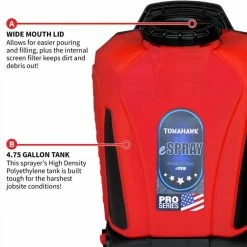 Outdoor Sprayers Tomahawk Power ETPS18 4.75 Gallon Battery Powered Backpack Pest Control Sprayer