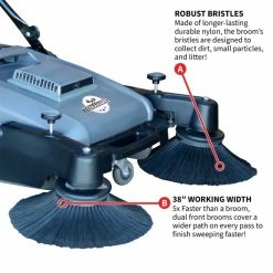 Tools & Equipment Tomahawk Power TOS38 38" Walk Behind Push Sweeper W/ Triple Power Side Brooms 17 Tools & Equipment Tomahawk Power TOS38 38