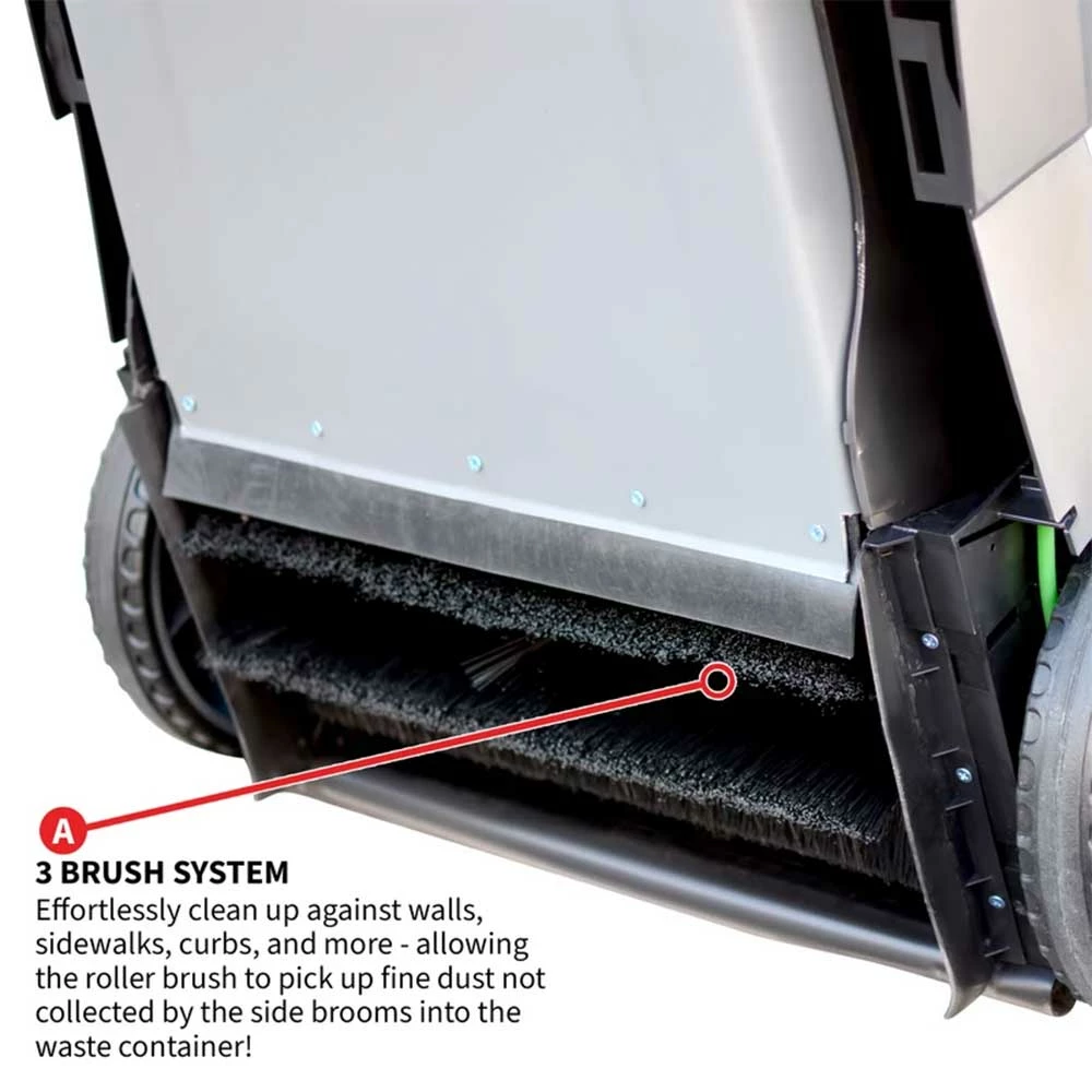 Tools & Equipment Tomahawk Power TOS38 38" Walk Behind Push Sweeper W/ Triple Power Side Brooms 8 Tools & Equipment Tomahawk Power TOS38 38" Walk Behind Push Sweeper W/ Triple Power Side Brooms