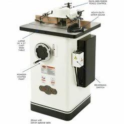 Tools & Equipment Shop Fox W1674 2 H.P. Shaper With 3" Spindle Travel And 5" Max Spindle Opening
