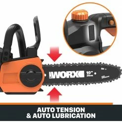 WORX WG323 20V 10" Lithium-Ion Cordless Pole/Chain Saw W/ Auto-Tension