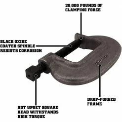 WILTON 14554 4FC 0" - 4.5" Opening C-Clamp Full Closing Spindles
