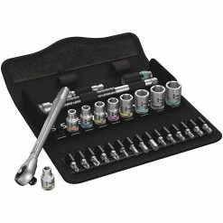 Wera 05004017001 8100 SA Zyklop 1/4" Heavy Duty Metal Metric Ratchet Set - 28 PC Tools & Equipment