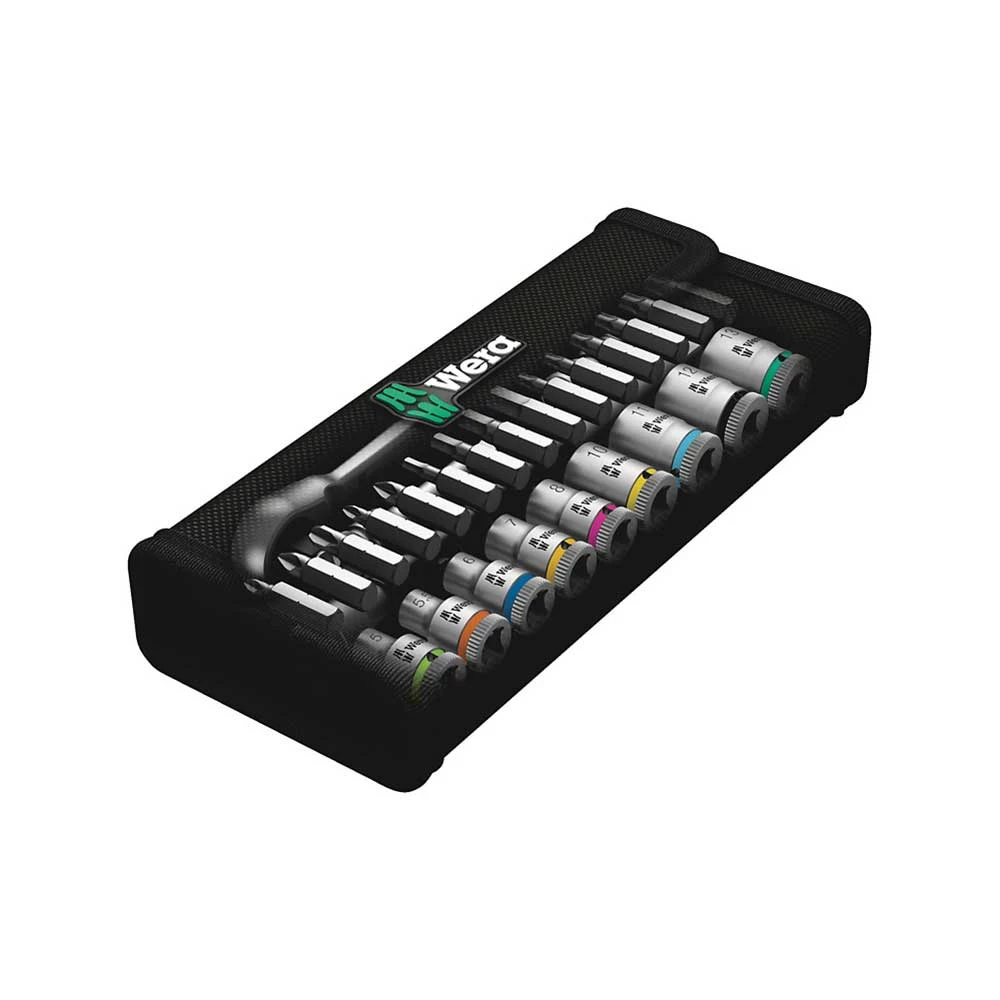 Wera 05004017001 8100 SA Zyklop 1/4" Heavy Duty Metal Metric Ratchet Set - 28 PC Tools & Equipment 5 Wera 05004017001 8100 SA Zyklop 1/4" Heavy Duty Metal Metric Ratchet Set - 28 PC Tools & Equipment