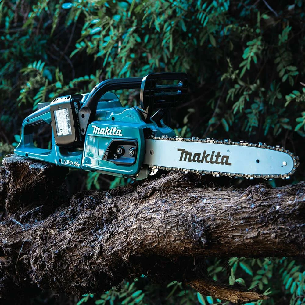 Lawn & Outdoor Power Makita XCU07PT 36 Volt X2 14 Inch 5.0Ah Cordless Chainsaw Kit W/ 2 Batteries 4 Lawn & Outdoor Power Makita XCU07PT 36 Volt X2 14 Inch 5.0Ah Cordless Chainsaw Kit W/ 2 Batteries