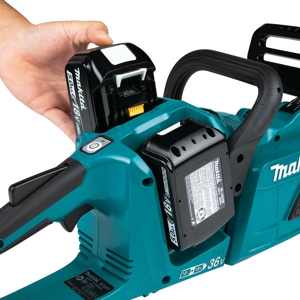 Lawn & Outdoor Power Makita XCU07PT 36 Volt X2 14 Inch 5.0Ah Cordless Chainsaw Kit W/ 2 Batteries 9 Lawn & Outdoor Power Makita XCU07PT 36 Volt X2 14 Inch 5.0Ah Cordless Chainsaw Kit W/ 2 Batteries