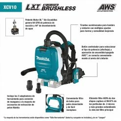 Makita XCV10PTX 18V X2 36V LXT 1/2 Gallon Backpack Dry Dust Extractor Kit Tools & Equipment