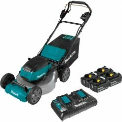 Lawn & Outdoor Power Makita XML08PT1 18V X2 36 LXT 21" Self Propelled Lawn Mower W/ 4 Batteries
