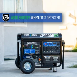 Dual Fuel Generators DuroMax XP10000DX 10,000 Watt Dual Fuel Gas Propane Portable Generator W/ CO Alert