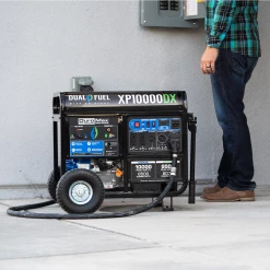 Dual Fuel Generators DuroMax XP10000DX 10,000 Watt Dual Fuel Gas Propane Portable Generator W/ CO Alert