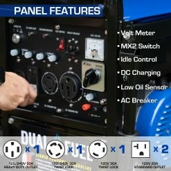 DuroMax XP10000EH 10,000 Watt Portable Dual Fuel Gas Propane Generator